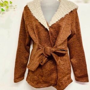 Simply Noelle new with tags, cozy up knit jacket, brown, size small/medium